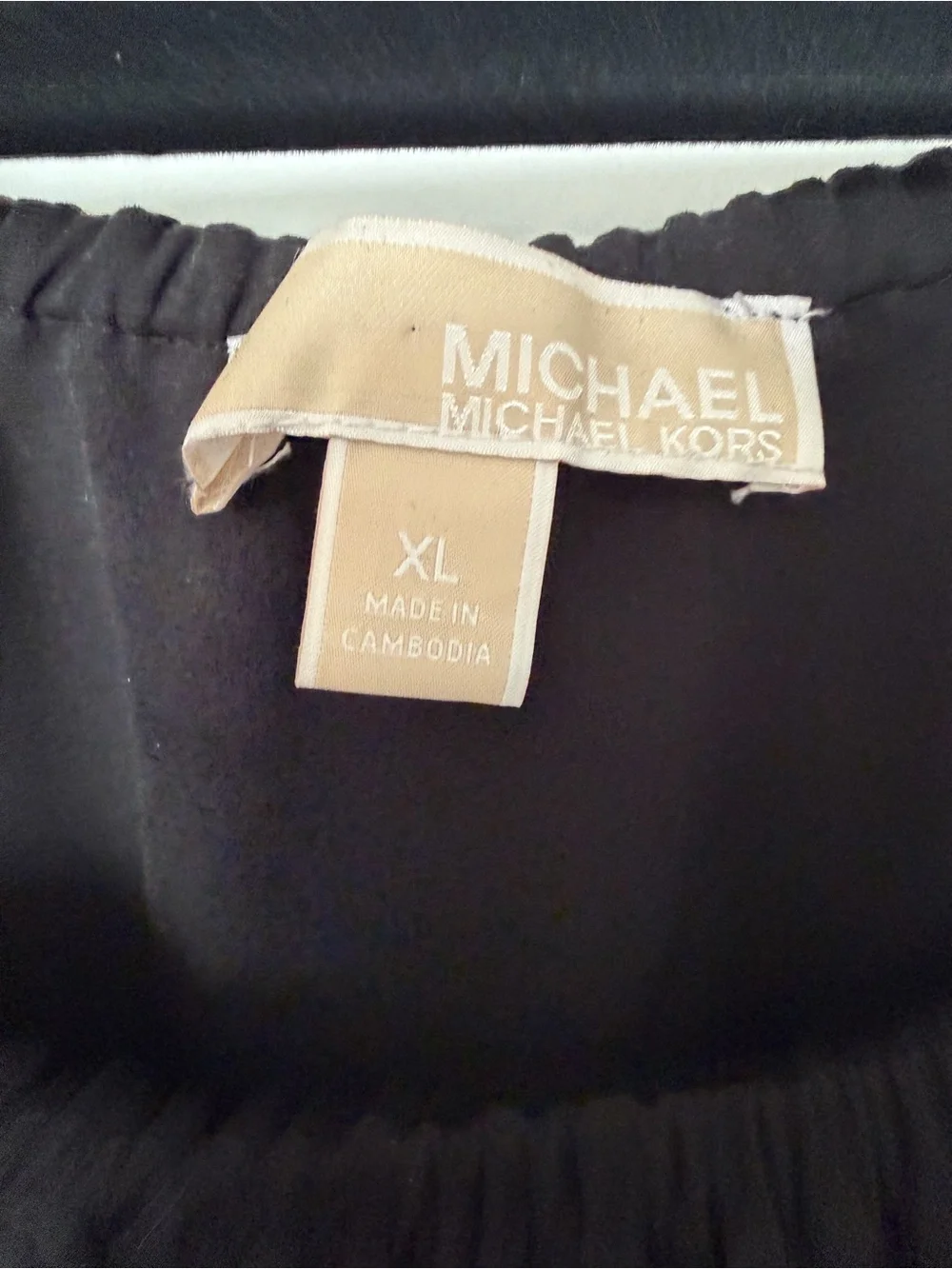Michael Kors black Ruffle Off-Shoulder Blouse